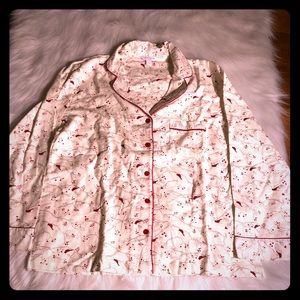 Charter club button up flannel shirt NWT